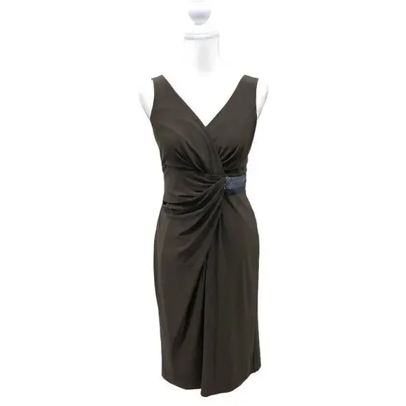 Anne Klein | Dresses | Anne Klein Jersey Knit Brown Sequin Dress | Poshmark